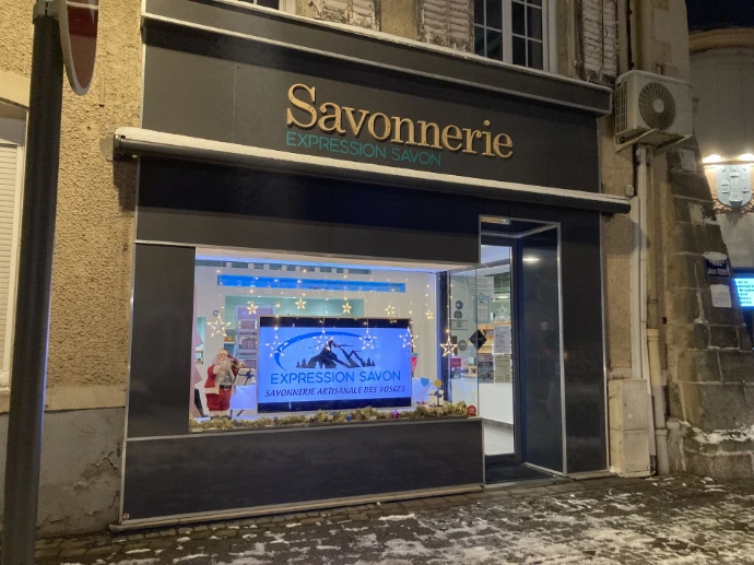 Vitrine noël Expression savon