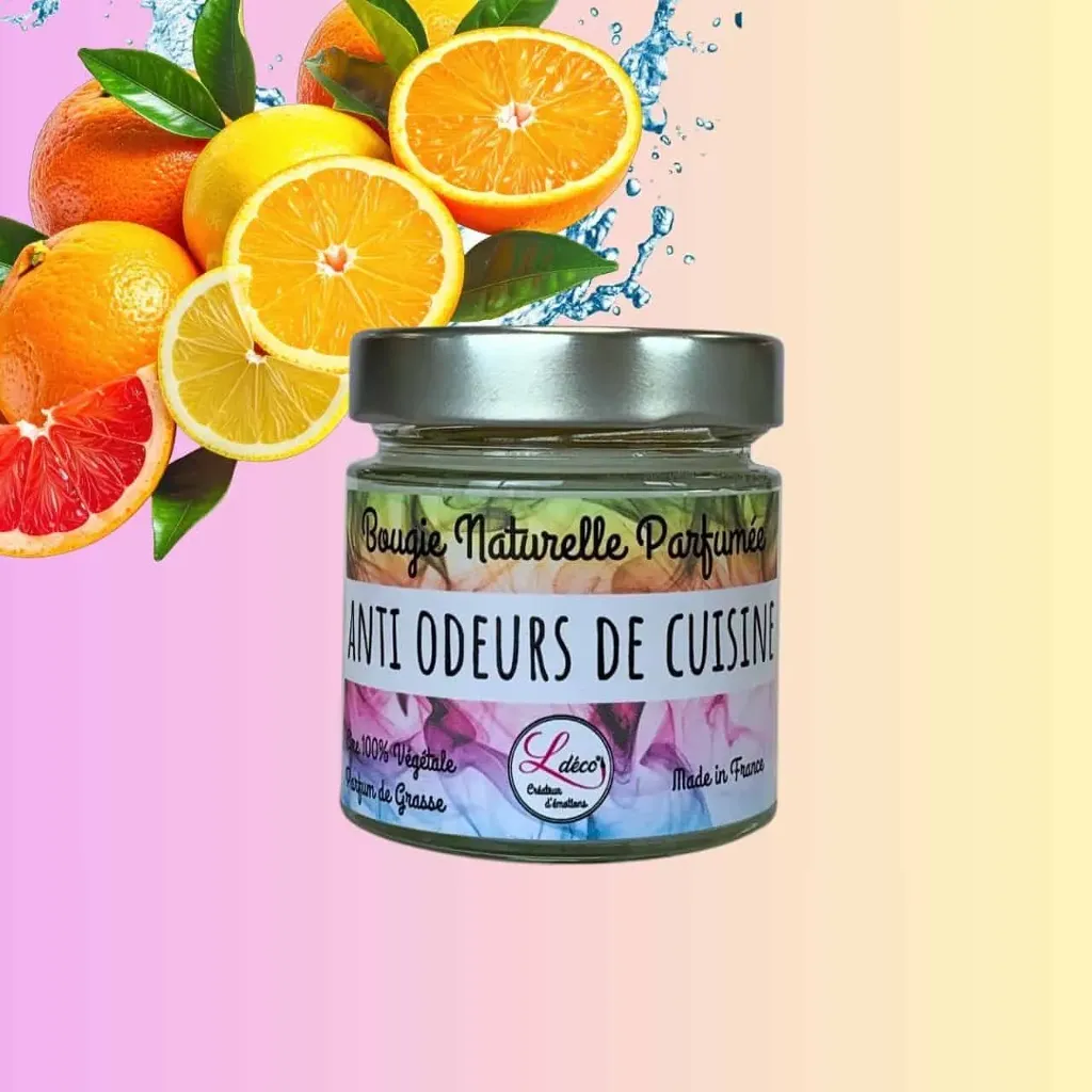 Bougie Anti Odeurs de Cuisine Agrumes